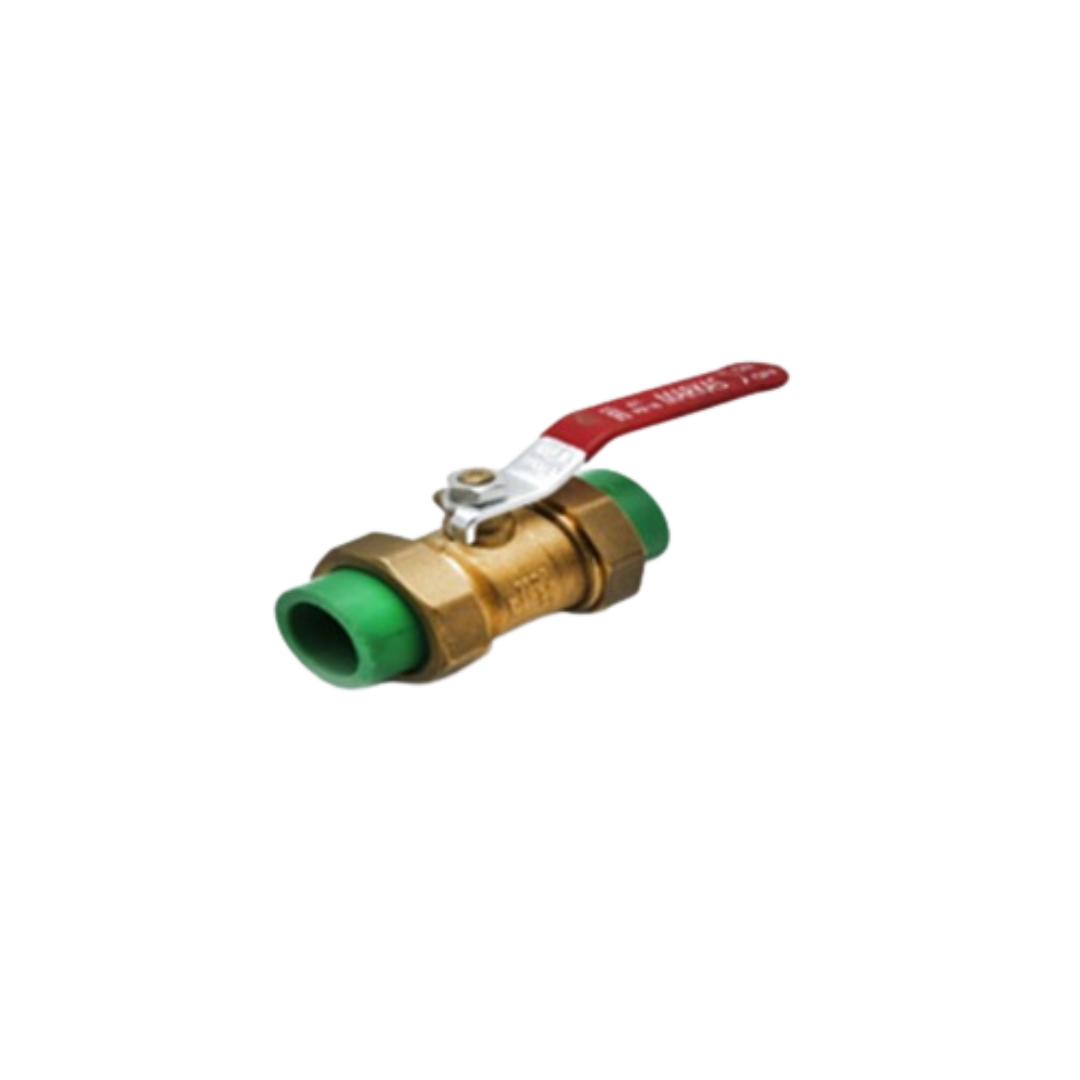 PPR-C DOUBLE UNION BRASS BAll VALVE
